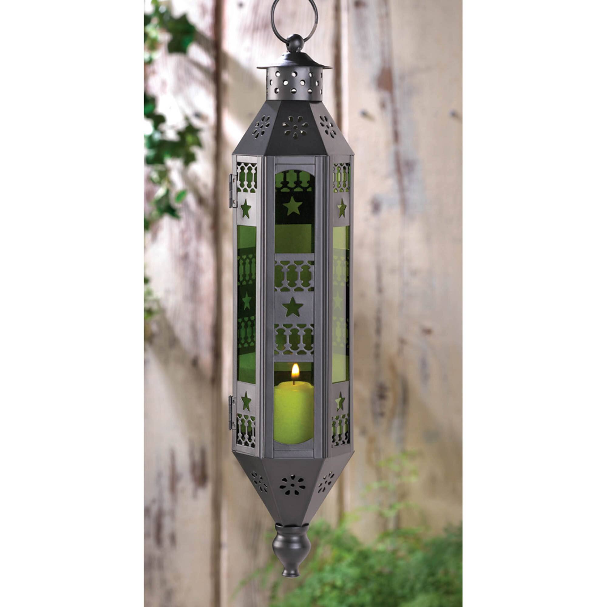 17" Emerald Serenity Hanging Lamp